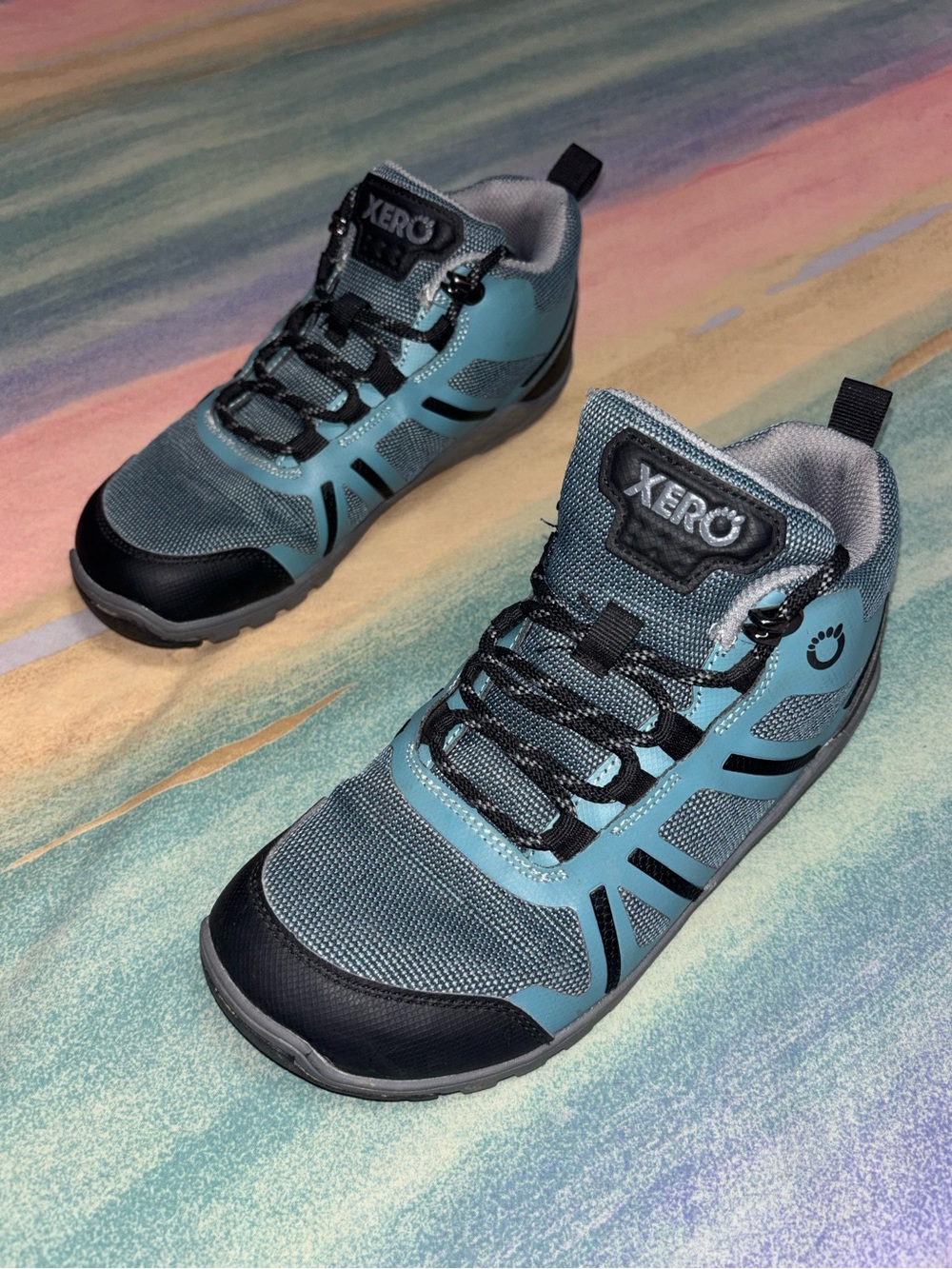 Xero Shoes Women's daylite hiker fusion hiking ankle boots blue teal size 7